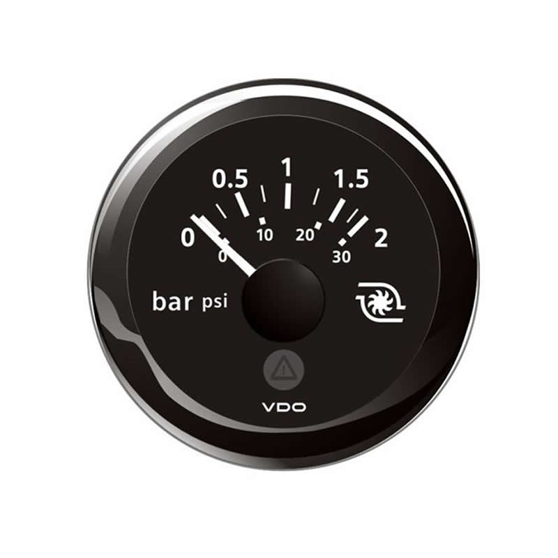 VDO ViewLine Turbo Pressure 2Bar Black 52mm